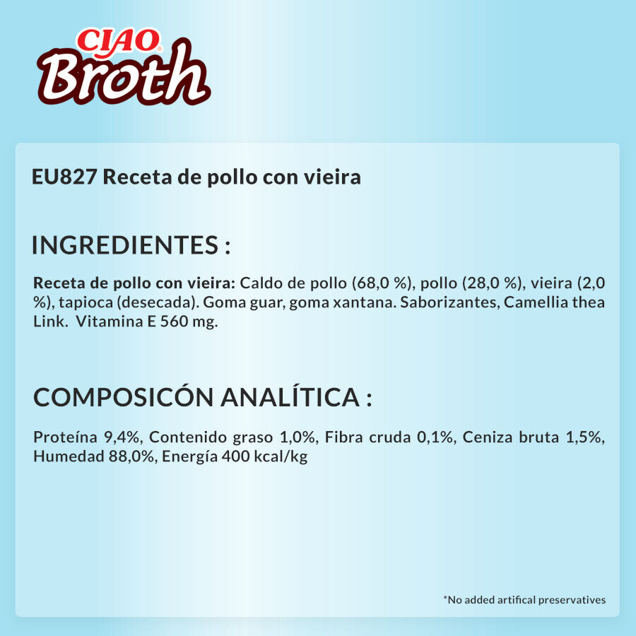 40 g Churu Broth Sopa de Frango com Vieiras saquetas para gatos, , large Imagem n&uacute;mero 5