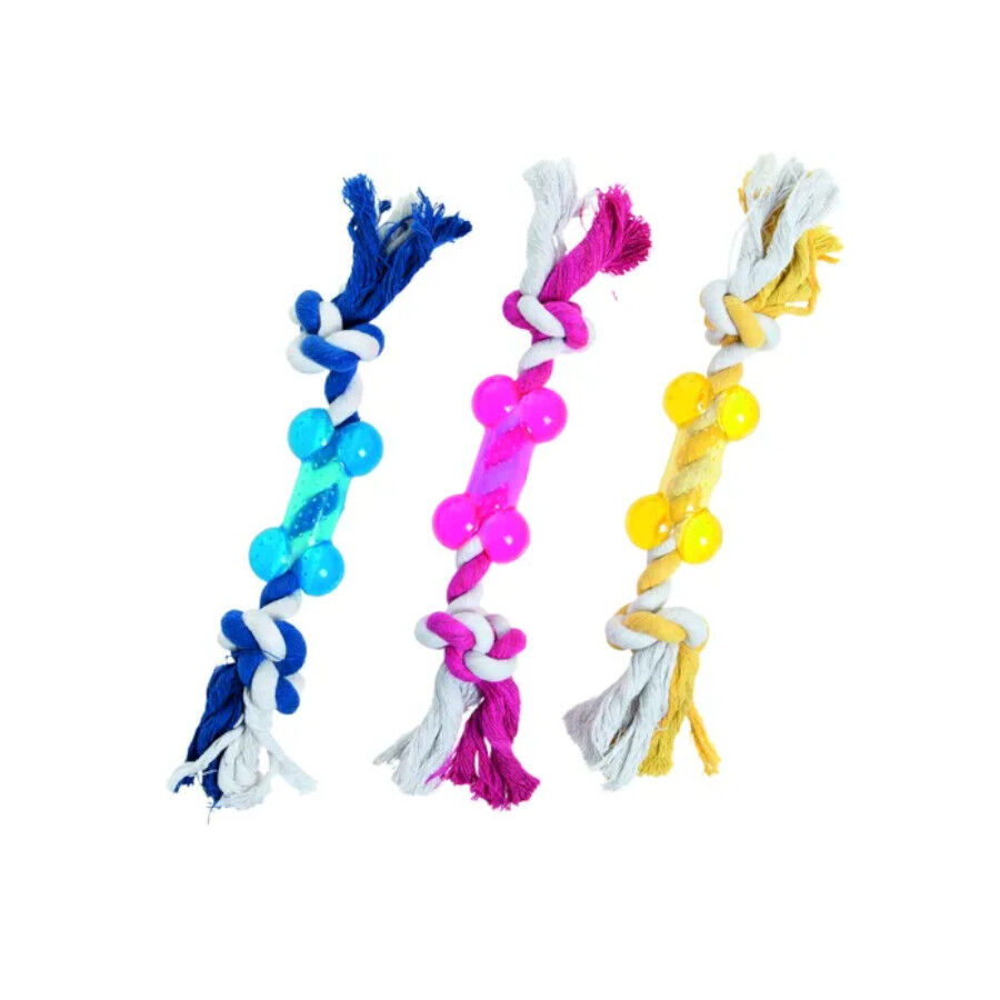 Flamingo juguete hueso con cuerda para perros Imagem n&uacute;mero 1