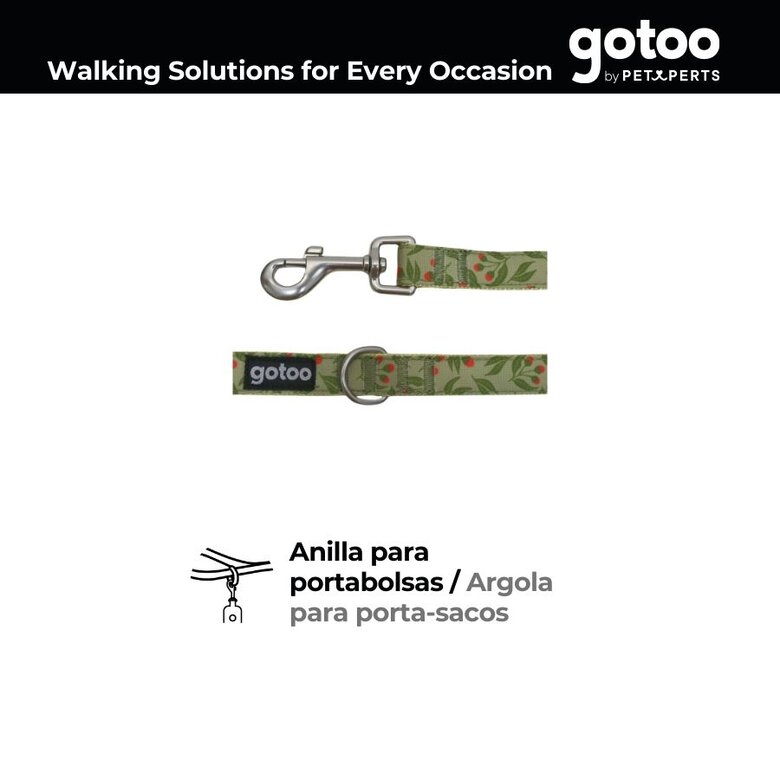 Gotoo Trela estampada floral para cães,  Imagem número 3 Gotoo Trela estampada floral para cães, , large Imagem número 3