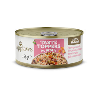 Applaws Taste Toppers Frango com Presunto e Legumes em Molho lata para cães
