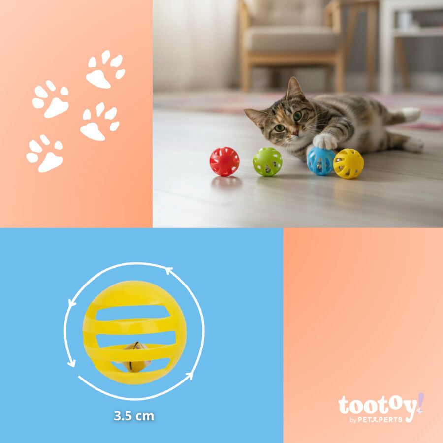 Tootoy! Chase & Play Bola interativa com guizo para gatos, , large Imagem n&uacute;mero 6