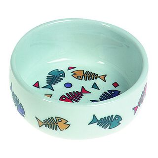 Flamingo comedouro de cerâmica para gatos espinhas