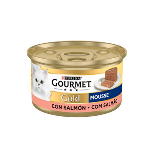 Gourmet Gold Mousse de salmão lata para gatos