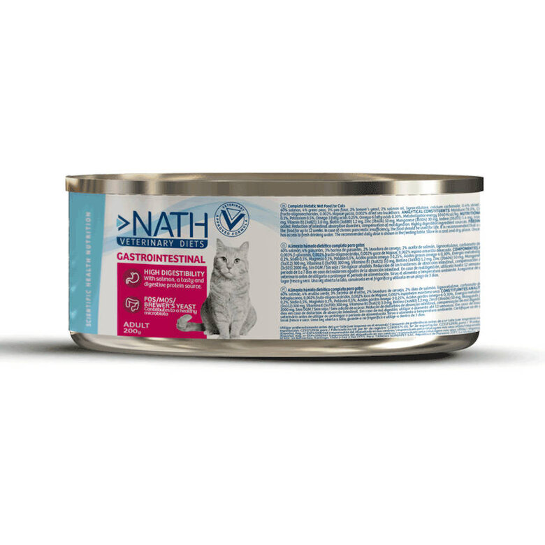 200 g Nath VetDiet Gastrointestinal Salmão lata para gatos,  Imagem número 1 200 g Nath VetDiet Gastrointestinal Salmão lata para gatos, , large Imagem número 1