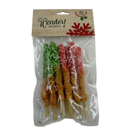Wonder Christmas Barritas Twist de Couro com Frango para cães,  Wonder Christmas Barritas Twist de Couro com Frango para cães