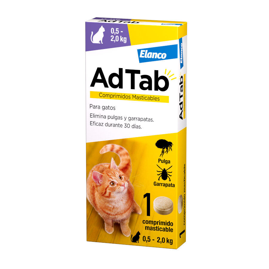 AdTab Comprimidos mastig&aacute;veis antiparasit&aacute;rios para gatos, , large Imagem n&uacute;mero 1
