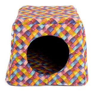 TK-Pet Duplo Cama Cubo Estampado Trançado para gatos