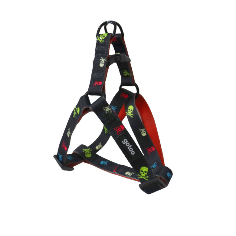 Gotoo Peitoral estampado cinza para cães,  Imagem número 1 Gotoo Peitoral estampado cinza para cães, , large Imagem número 1