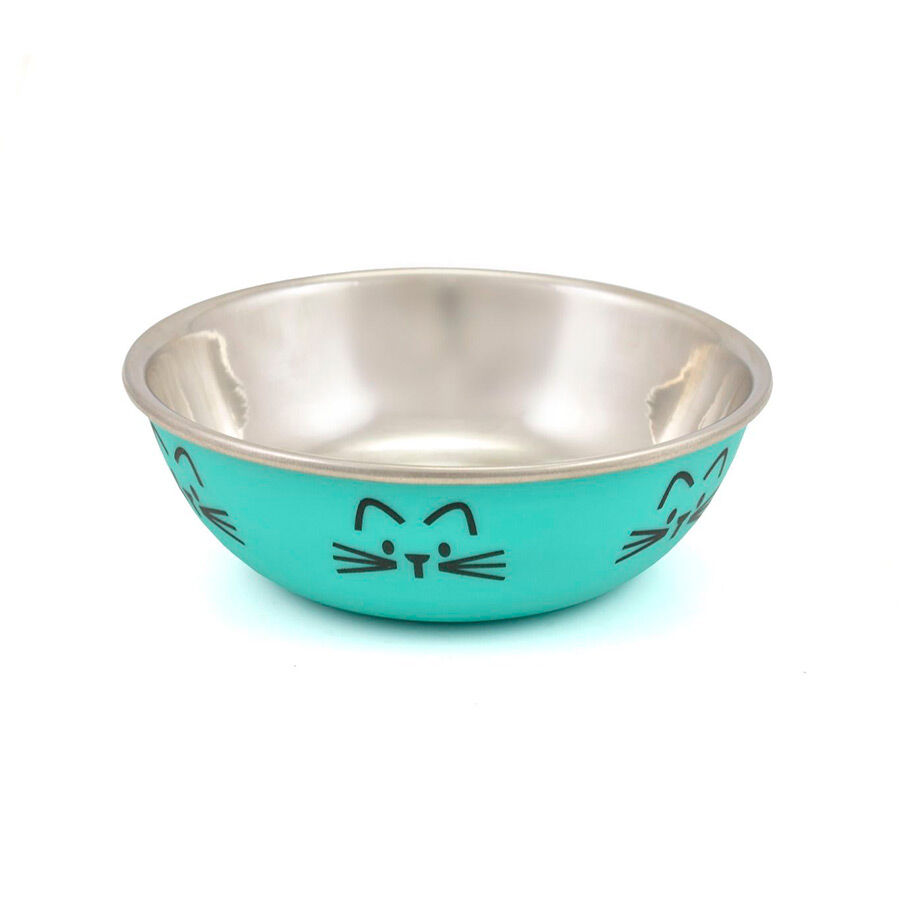 Outech Faces comedeiro azul para animais de estima&ccedil;&atilde;o, , large Imagem n&uacute;mero 1