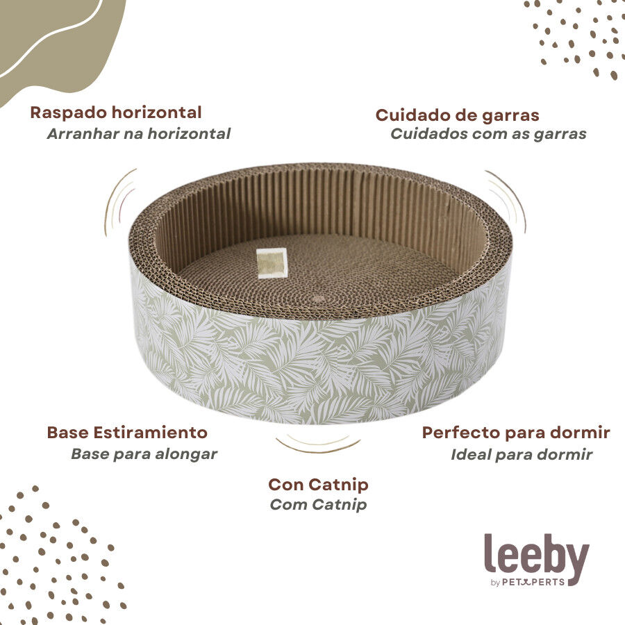 Leeby Domingo cama arranhador de cart&atilde;o com padr&atilde;o para gatos, , large Imagem n&uacute;mero 3