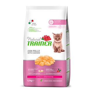 Natural Trainer Kitten Frango ração para gatos  