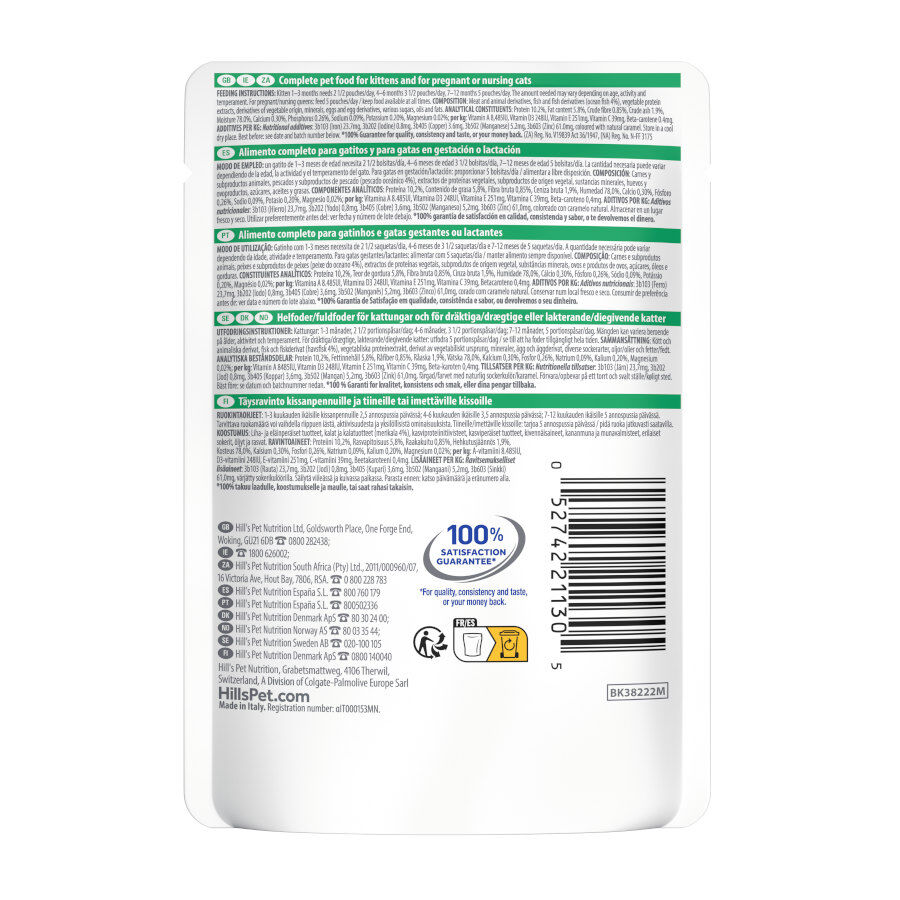 85 g Hill's Kitten Science Plan Peixe Azul saqueta em molho, , large Imagem n&uacute;mero 6