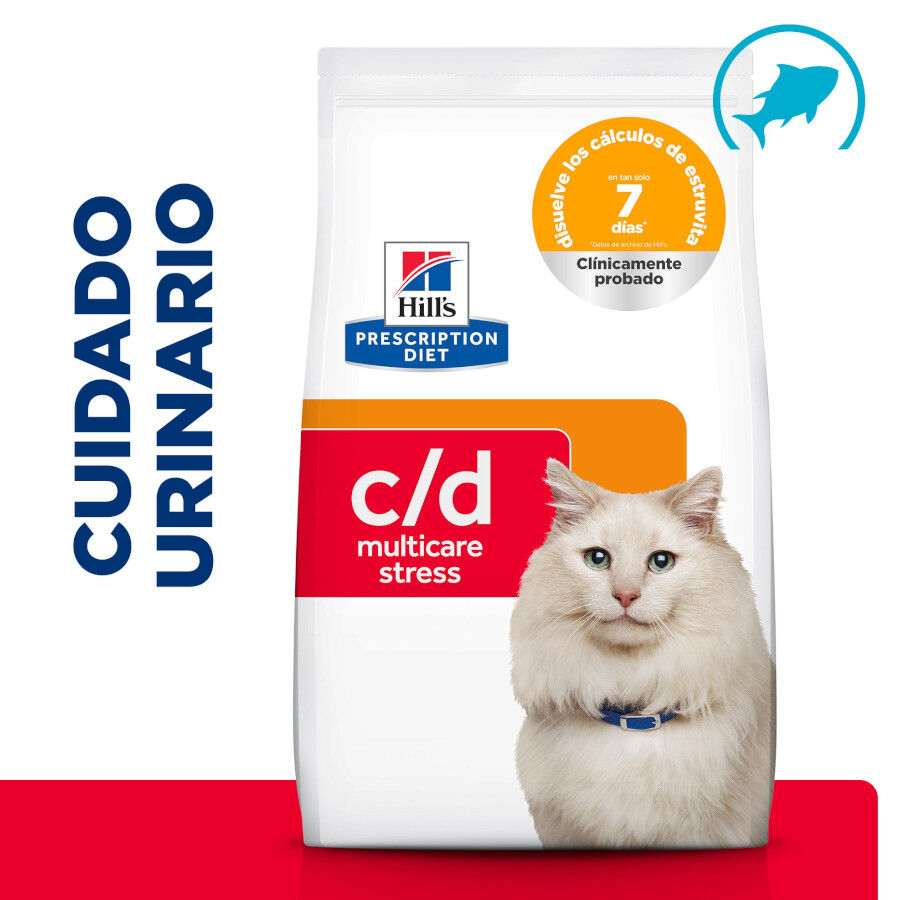 3 kg Hill's Prescription Diet c/d Urinary Stress Peixe Azul Ra&ccedil;&atilde;o para gatos, , large Imagem n&uacute;mero 2
