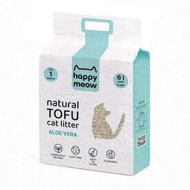 Happy Meow Areia Natural de tofu com aroma a aloe vera para gatos