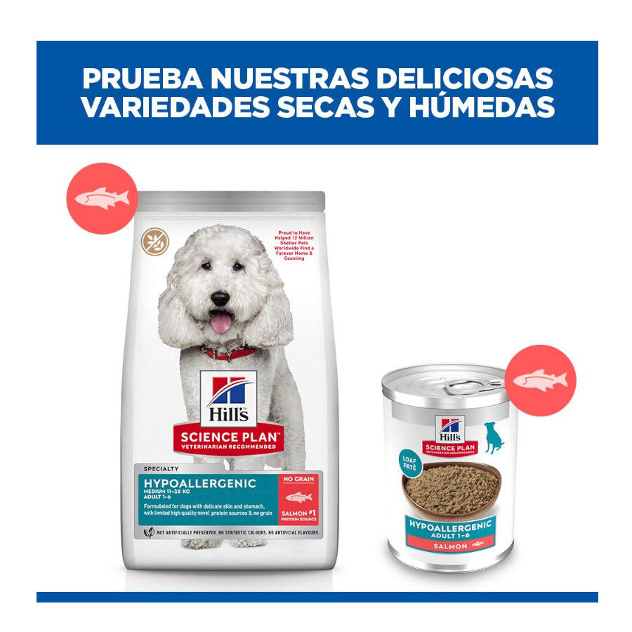 363 g Hill's Science Plan Hypoallergenic Alimento H&uacute;mido com Salm&atilde;o para C&atilde;es Adultos, , large Imagem n&uacute;mero 9