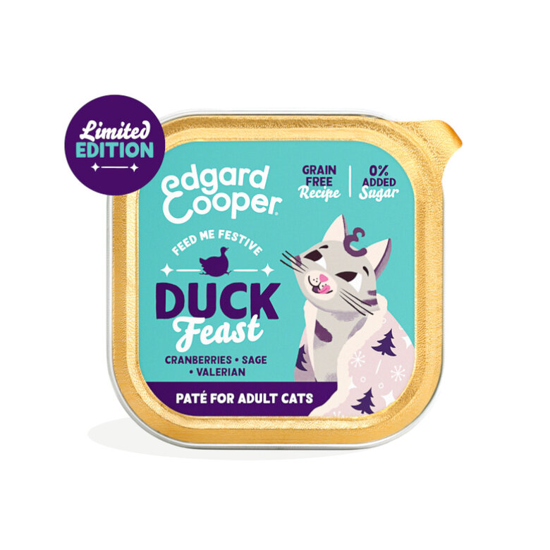 Edgard & Cooper Festive Pato em Patê terrina para gatos , , large image number null
