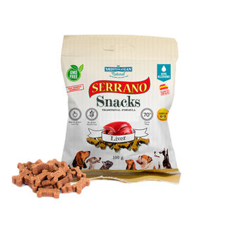 Mediterranean Natural Serrano Biscoitos Fígado para cães