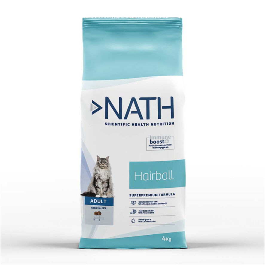 4 kg Nath Adult Hairball ra&ccedil;&atilde;o para gatos, , large Imagem n&uacute;mero 1