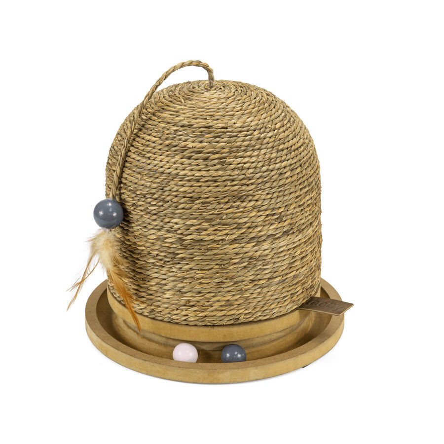 Leeby Beau arranhador redondo com brinquedo para gatos, , large Imagem n&uacute;mero 1