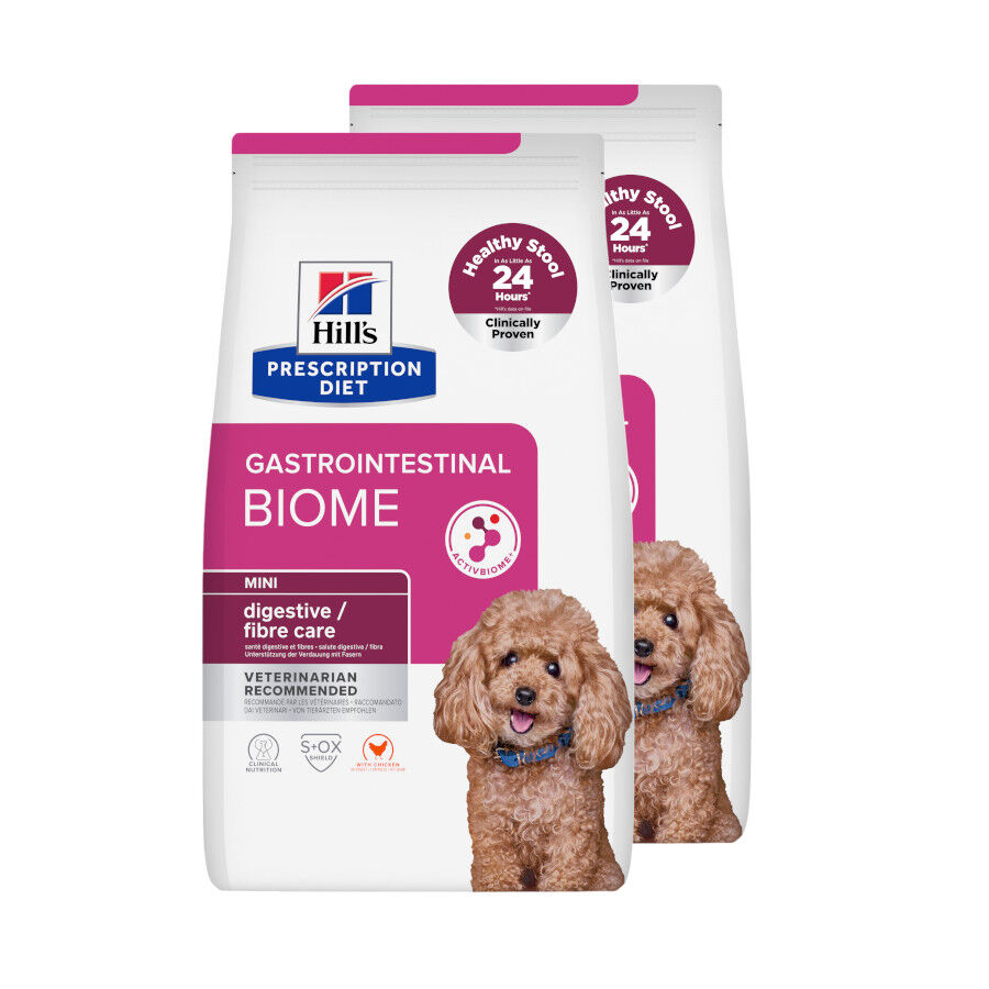 2 x 6 kg Hill's Prescription Diet Gastrointestinal Biome ra&ccedil;&atilde;o para c&atilde;es Pack poupan&ccedil;a!, , large Imagem n&uacute;mero 1