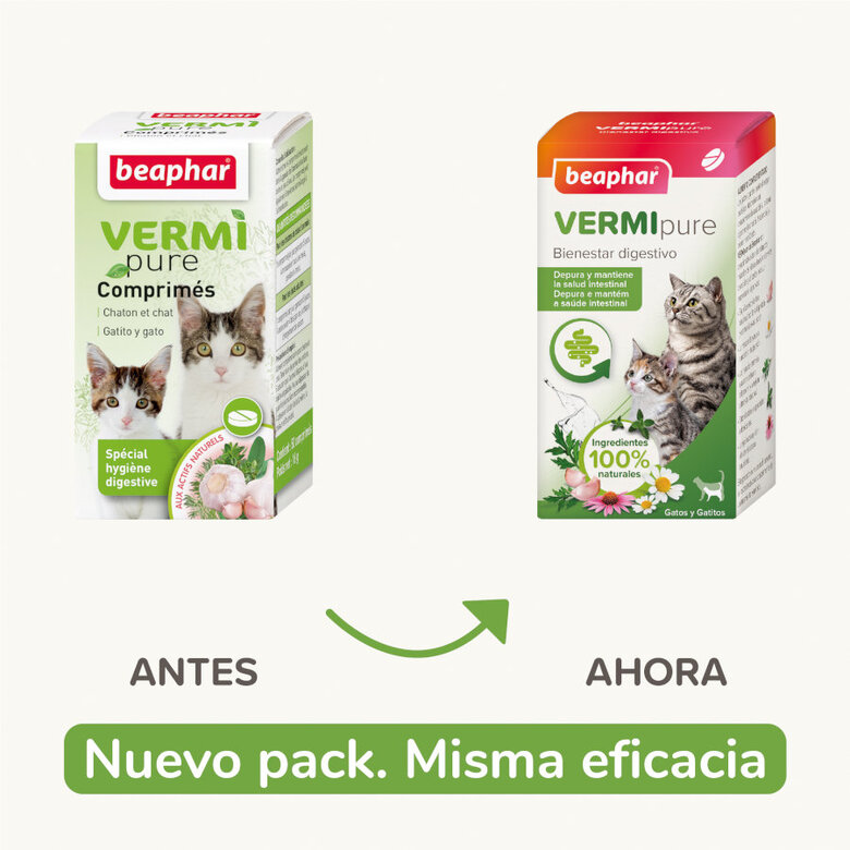 Beaphar VERMIpure Repelente Interno Natural em comprimidos para gatos e gatinhos,  Imagem número 2 Beaphar VERMIpure Repelente Interno Natural em comprimidos para gatos e gatinhos, , large Imagem número 2