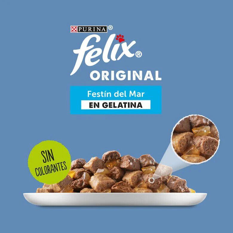 4 saquetas x 85 g Felix Seleccion Peixes Saquetas em geleia para gatos - Multipack, , large Imagem n&uacute;mero 2