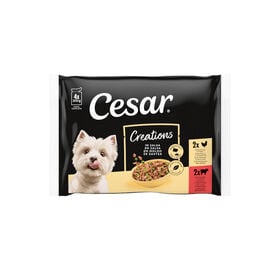 Cesar Mistura de Carnes Geleia em Saquinho para C&atilde;es - Multipack