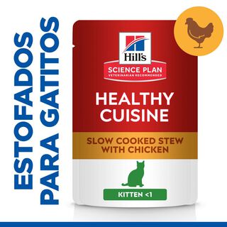 Hill's Science Plan Kitten Healthy Cuisine Estufado de Frango e Legumes Saquetas