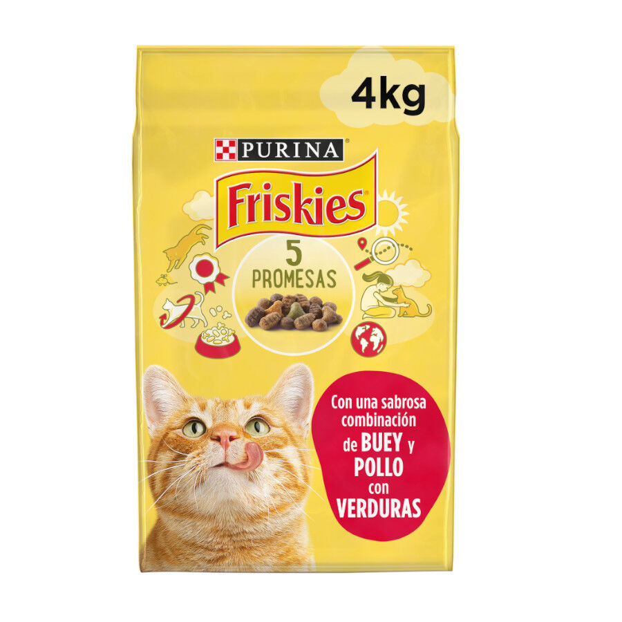 4 kg Friskies Adult Vaca, Frango e Legumes ra&ccedil;&atilde;o para gatos, , large Imagem n&uacute;mero 2