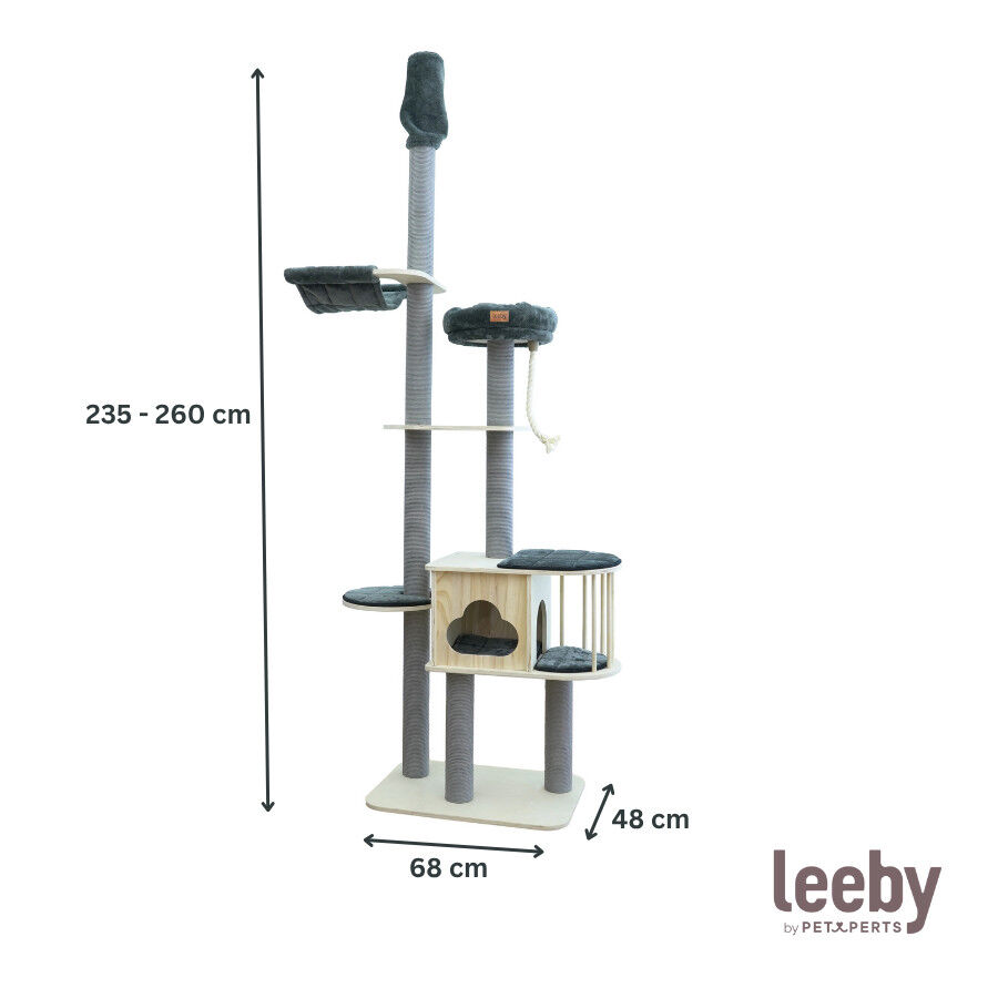 Leeby Cloud Collection torre arranhadora de teto com cama e brinquedo para gatos, , large Imagem n&uacute;mero 5