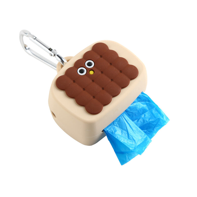 Gotoo Porta-sacos de silicone castanho para cães,  Imagem número 5 Gotoo Porta-sacos de silicone castanho para cães, , large Imagem número 5