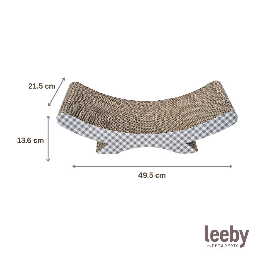Leeby Remy Rocker arranhador de cart&atilde;o horizontal com padr&atilde;o vichy para gatos, , large Imagem n&uacute;mero 6