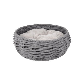 Flamingo Zinzi Redonda Cinzenta cama alcofa para cães