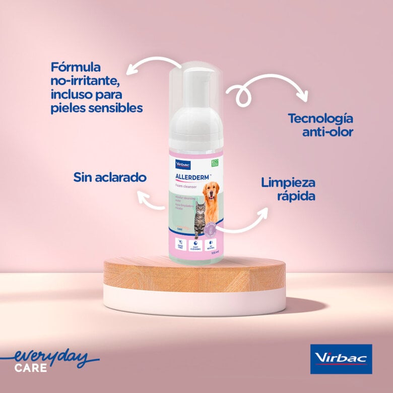 Virbac Espuma de limpeza para cães Allerderm,  Imagem número 3 Virbac Espuma de limpeza para cães Allerderm, , large Imagem número 3