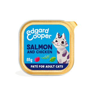 Edgard & Cooper Adult Salmão e Frango em Patê terrina para gatos