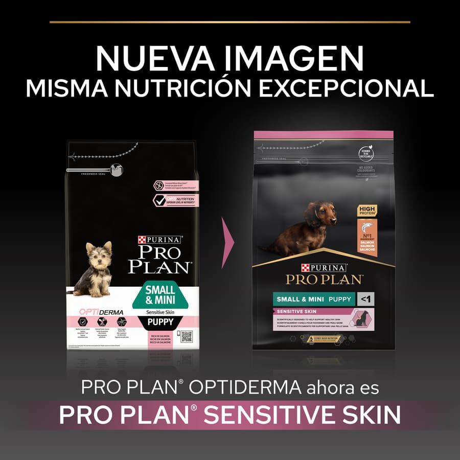 3 kg Pro Plan Puppy Small & Mini OptiDerma Salm&atilde;o ra&ccedil;&atilde;o, , large Imagem n&uacute;mero 2