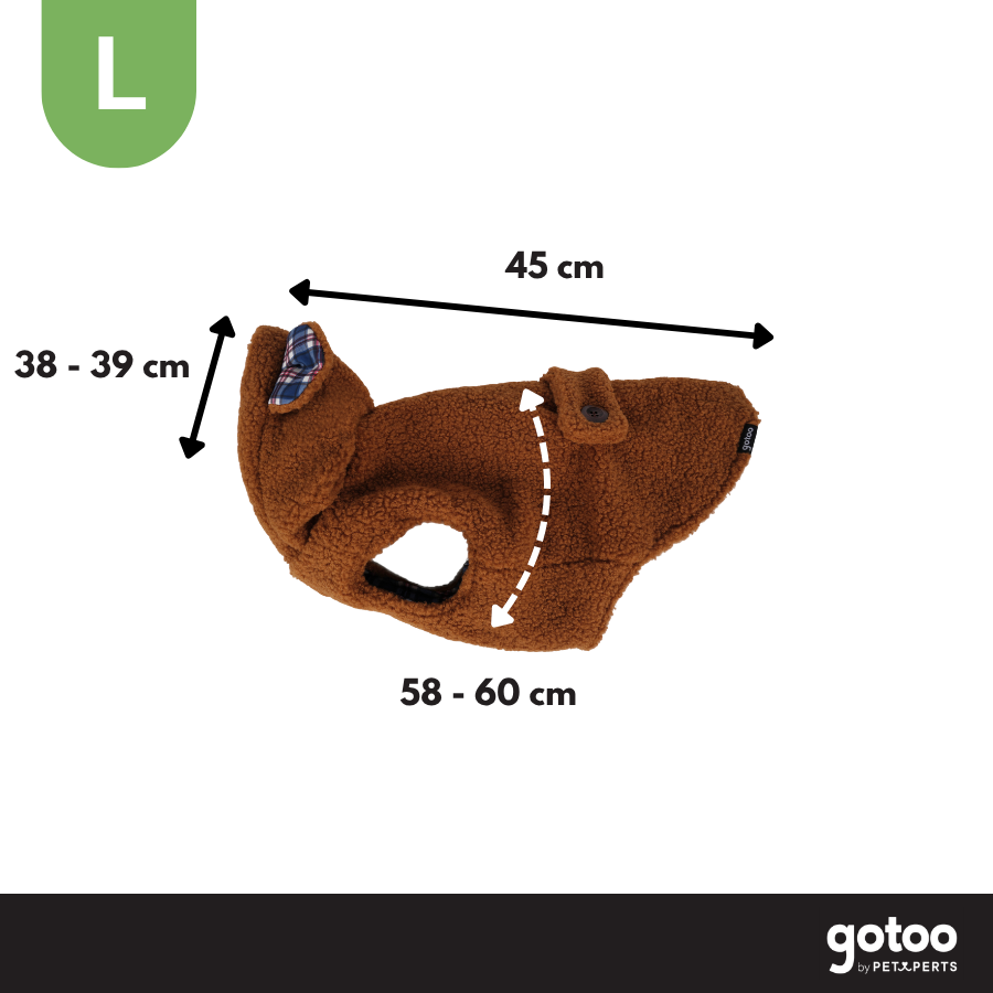 Gotoo Casaco Teddy Castanho para c&atilde;es, , large Imagem n&uacute;mero 4