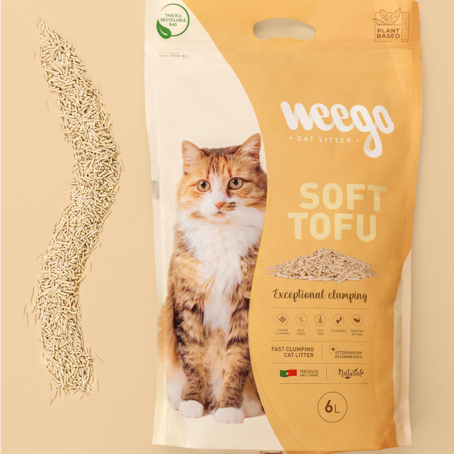 18 L Weego Soft Tofu Areia aglomerante para gatos, , large Imagem n&uacute;mero 4