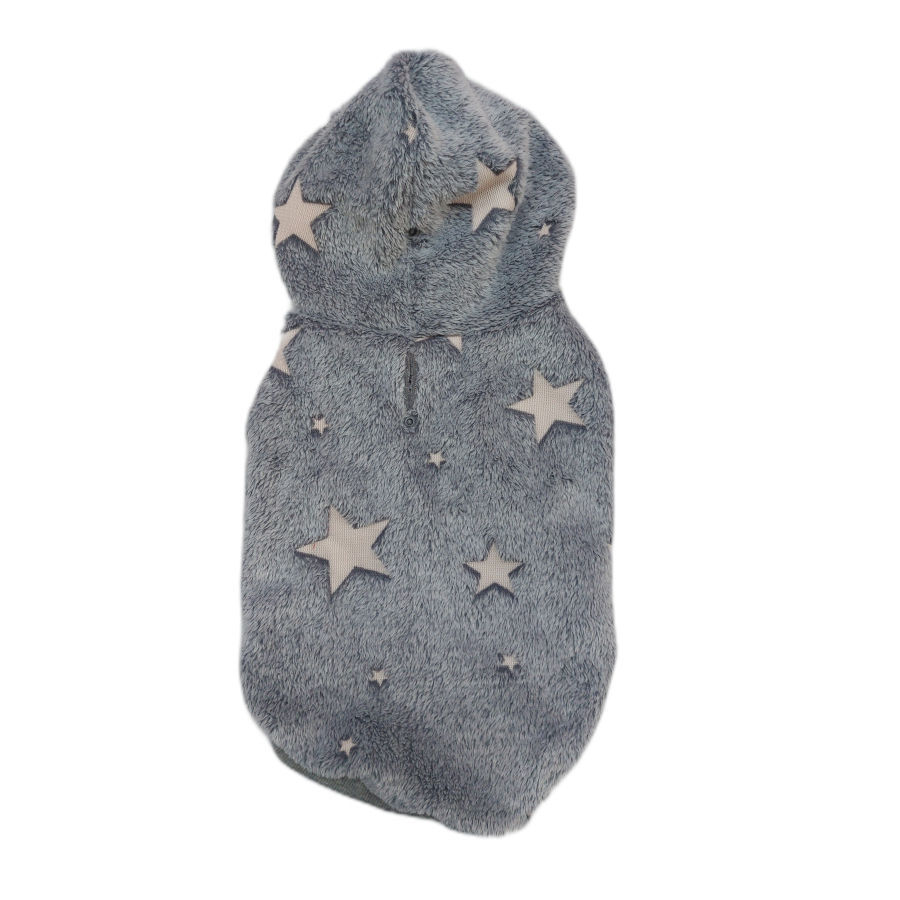 Outech Fleece Camisola Cinza com Estampa de Estrelas para c&atilde;es, , large Imagem n&uacute;mero 1