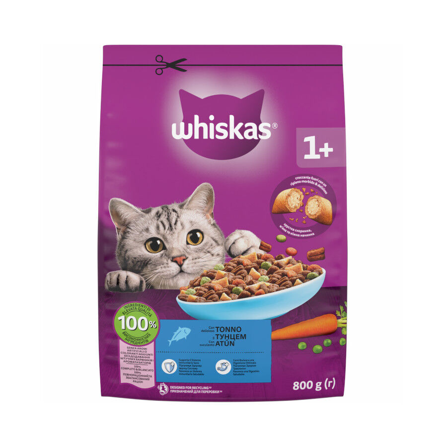 800g Whiskas Adulto Ra&ccedil;&atilde;o de Atum para gatos, , large Imagem n&uacute;mero 1