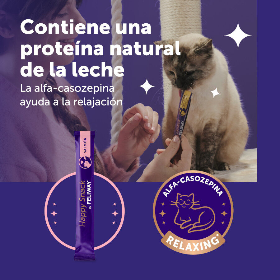 6 barritas Feliway Ceva Happy Snacks de Salm&atilde;o para gatos, , large Imagem n&uacute;mero 3