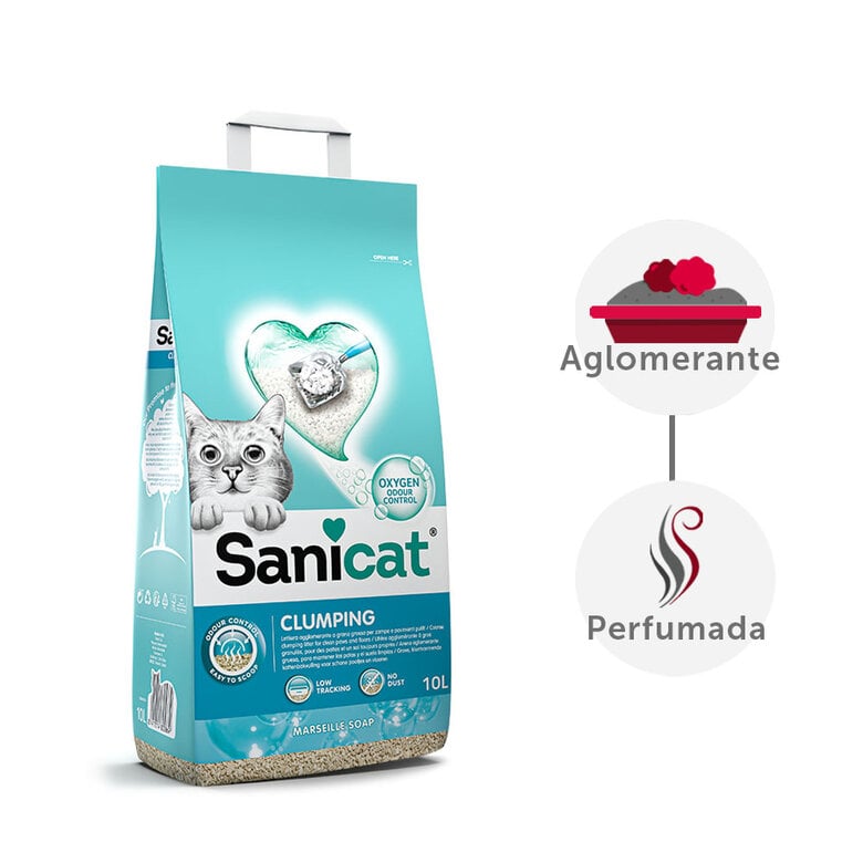 10 L Sanicat Marselha Areia Aglomerante para gatos,  Imagem número 2 10 L Sanicat Marselha Areia Aglomerante para gatos, , large Imagem número 2
