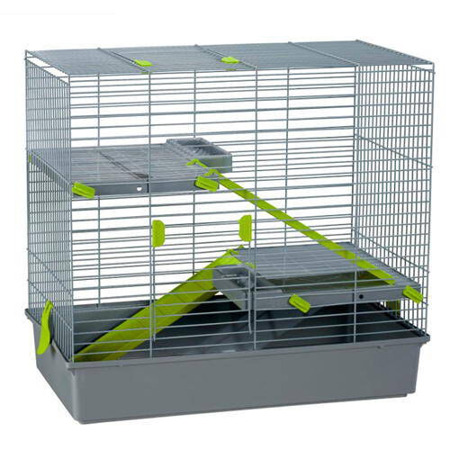 Voltreg&aacute; jaula con tres alturas para conejos y cobayas Imagem n&uacute;mero 1