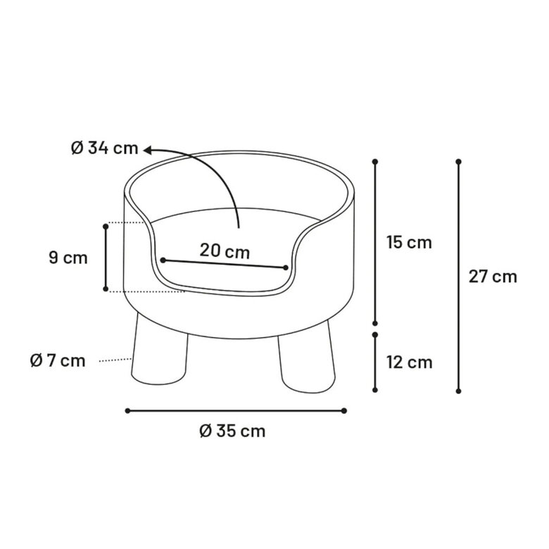 Flamingo Anas Sofá Castanho para cães e gatos,  Imagem número 3 Flamingo Anas Sofá Castanho para cães e gatos, , large Imagem número 3