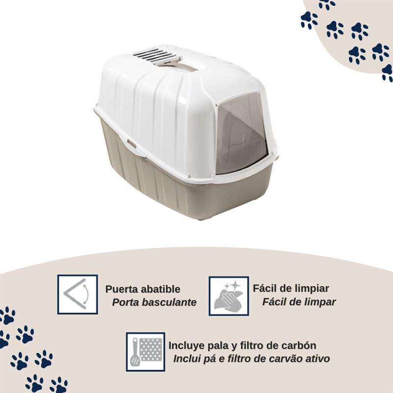 Nice Care Caixa de areia fechada Komoda bege para gatos, , large Imagem n&uacute;mero 3