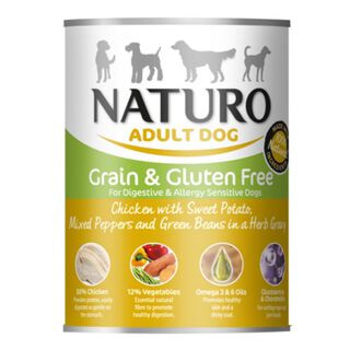 Naturo Adult Grain Free Frango e Vegetais lata para cães