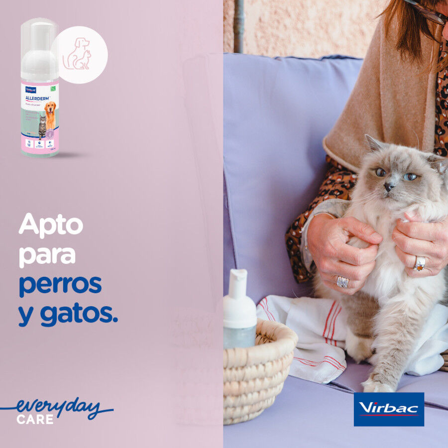 100 ml Virbac Allerderm Foam Cleanser Espuma de limpeza para c&atilde;es, , large Imagem n&uacute;mero 2