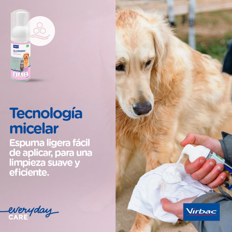 Virbac Espuma de limpeza para cães Allerderm,  Imagem número 5 Virbac Espuma de limpeza para cães Allerderm, , large Imagem número 5