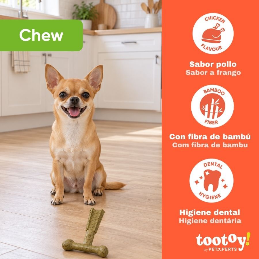 Tootoy! Chew Mordedor Osso em T com Sabor a Frango para c&atilde;es, , large Imagem n&uacute;mero 4