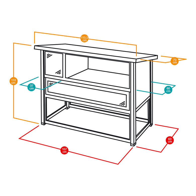 Ferplast Grand Lodge Coelheira de dois níveis,  Imagem número 2 Ferplast Grand Lodge Coelheira de dois níveis, , large Imagem número 2